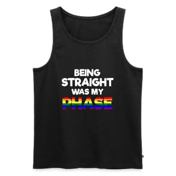 Être hétéro était ma phase pansexuelle - Débardeur bio Premium Homme - noir - Devant - Michal (187cm)