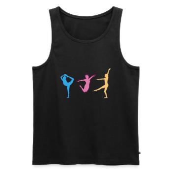 Gymnast, Yoga,Sports,Exercises,Dancing,Gymnastics - Men's Premium Organic Tank Top - black - Front - AI Model Male 178 light (178cm)