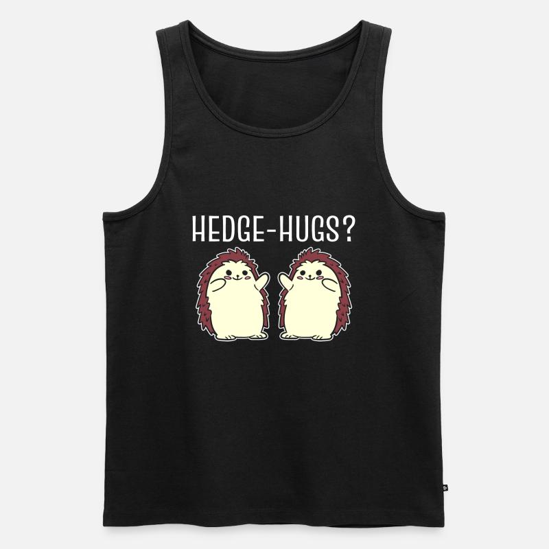 Hedge-hugs? Igel Tierarzt - Männer Premium Bio Tank Top - Schwarz