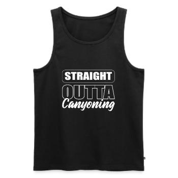 Straight Outta Canyoning Canyoneer - Männer Premium Bio Tank Top - Schwarz - Vorne - Michal (187cm)