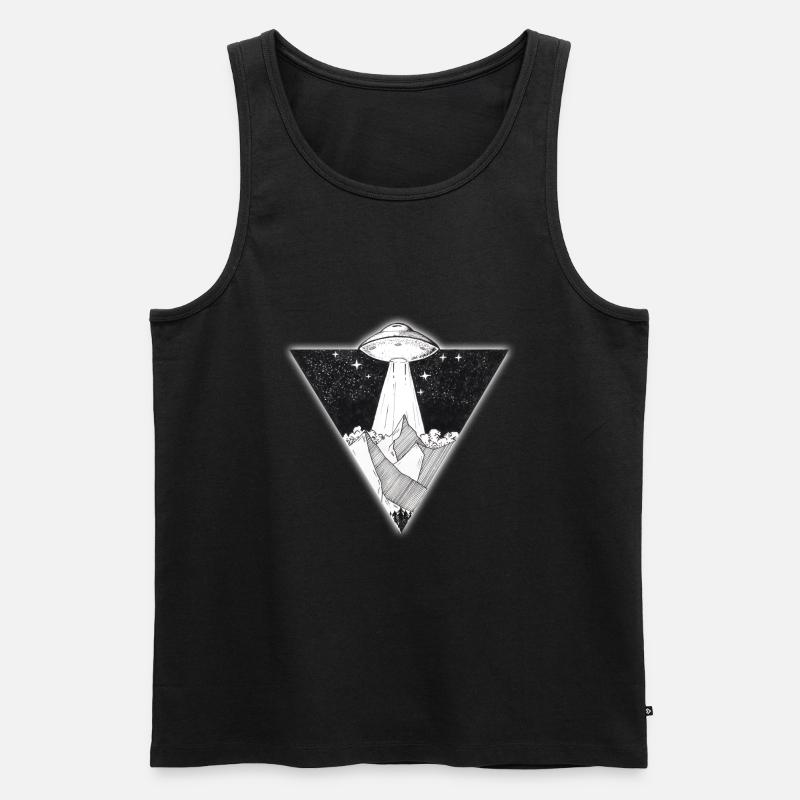 Ufo - Männer Premium Bio Tank Top - Schwarz