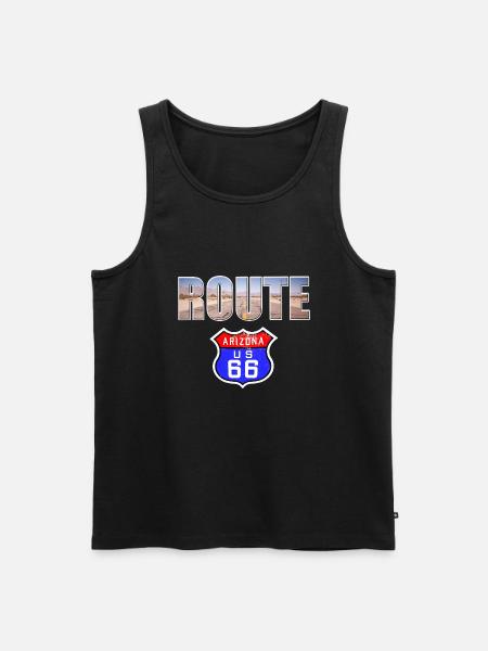 Route 66 - Men's Premium Organic Tank Top - black