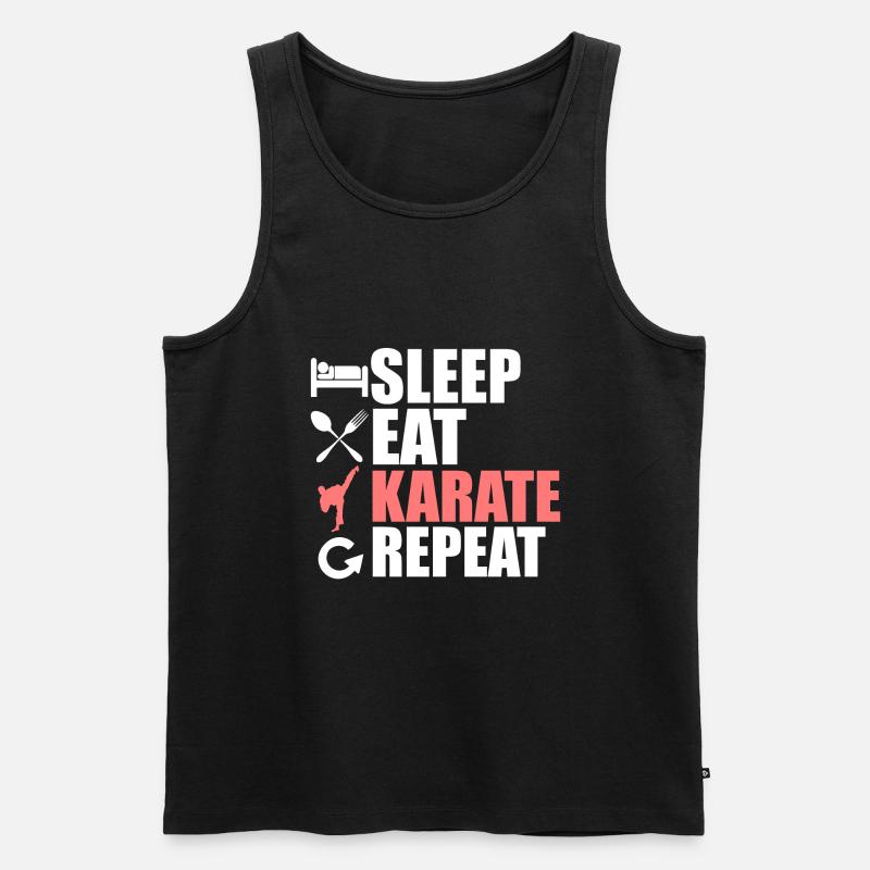 Karate - Männer Premium Bio Tank Top - Schwarz