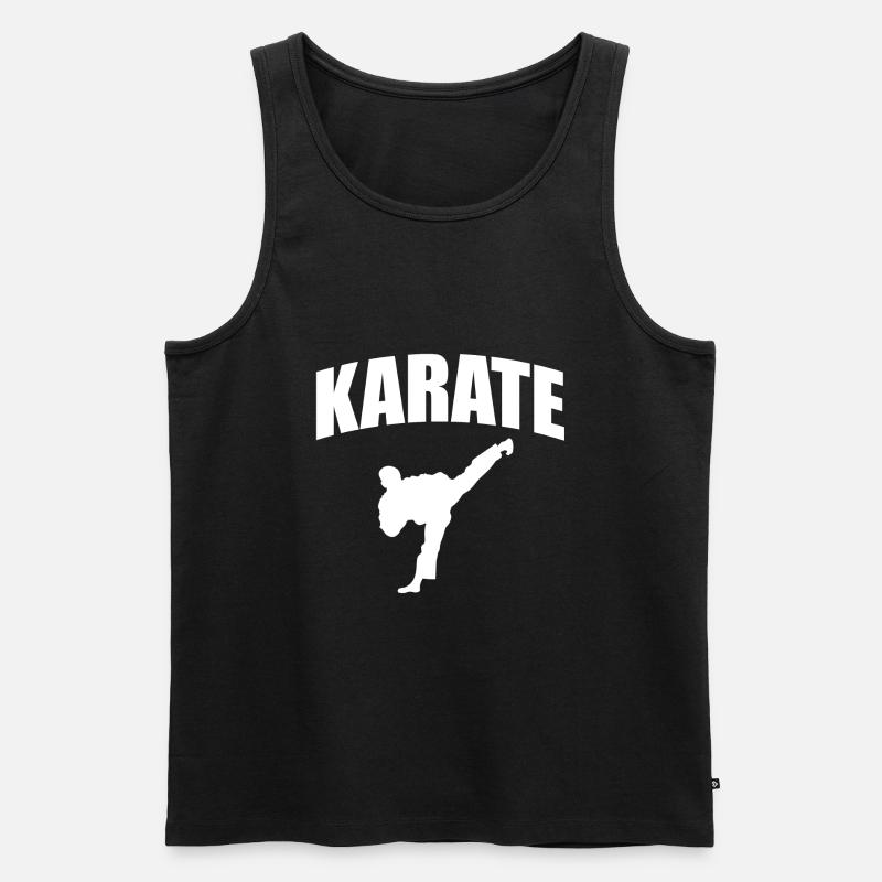 Karate - Männer Premium Bio Tank Top - Schwarz