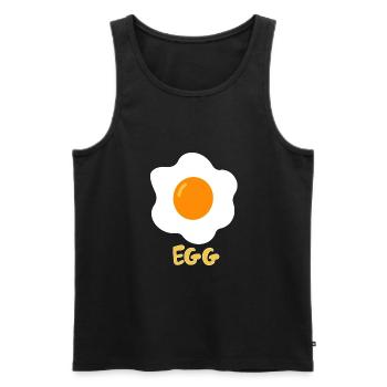 Oeuf sur le plat - Débardeur bio Premium Homme - noir - Devant - Michal (187cm)