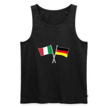 Italie Allemagne - Débardeur bio Premium Homme - noir - Devant - Michal (187cm)