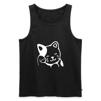 Süße Katze Geschenk Cat Kitty - Männer Premium Bio Tank Top - Schwarz - Vorne - AI Model Male 178 light (178cm)