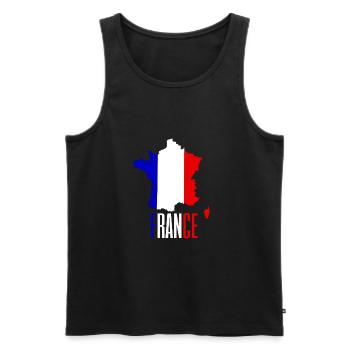 Frankreich - France Geschenk - Männer Premium Bio Tank Top - Schwarz - Vorne - AI Model Male 178 light (178cm)