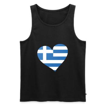 Griechenland - Männer Premium Bio Tank Top - Schwarz - Vorne - Michal (187cm)