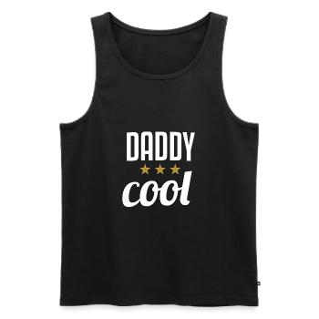 DADDY COOL - Männer Premium Bio Tank Top - Schwarz - Vorne - Michal (187cm)