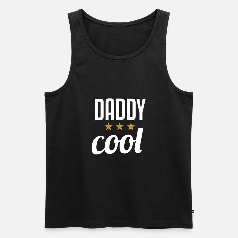 DADDY COOL - Männer Premium Bio Tank Top - Schwarz