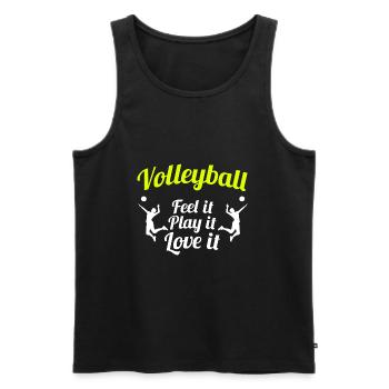 Volley-ball - Débardeur bio Premium Homme - noir - Devant - Michal (187cm)