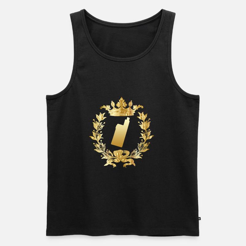 E-zigarette Vape Ecig Dampfer Geschenk - Männer Premium Bio Tank Top - Schwarz
