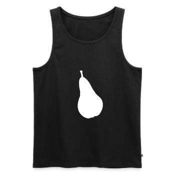 poire - Débardeur bio Premium Homme - noir - Devant - AI Model Male 178 light (178cm)