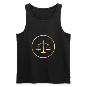 rechtsanwalt - Männer Premium Bio Tank Top - Schwarz - Vorne - Michal (187cm)