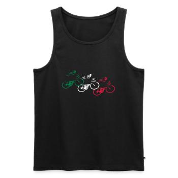 road bike racer italy - Men's Premium Organic Tank Top - black - Front - Michal (187cm)