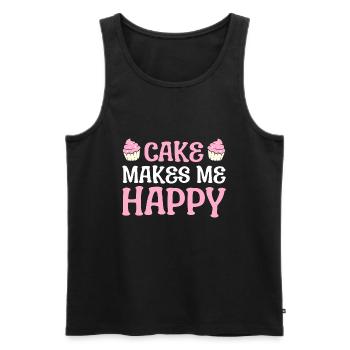 Ich liebe Backen Bäcker - Männer Premium Bio Tank Top - Schwarz - Vorne - Michal (187cm)
