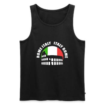 Rome Italy Touristenführer - Männer Premium Bio Tank Top - Schwarz - Vorne - Michal (187cm)