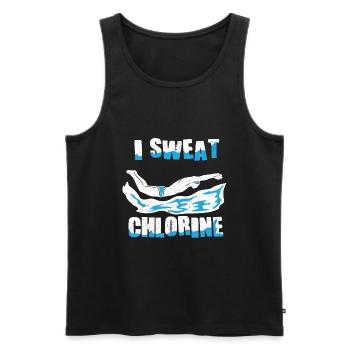 Schwimmer Schwimmen 50 Meter Bahn Brustschwimmen - Männer Premium Bio Tank Top - Schwarz - Vorne - Michal (187cm)
