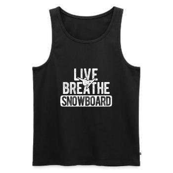 Snowboard Spruch für Snowboarder - Männer Premium Bio Tank Top - Schwarz - Vorne - Michal (187cm)