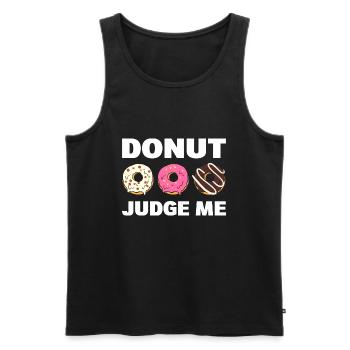 Donut Judge Me Donut Maker - Männer Premium Bio Tank Top - Schwarz - Vorne - AI Model Male 178 light (178cm)