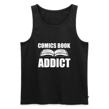 Comic -Buchliebhaber Comic Illustrator - Männer Premium Bio Tank Top - Schwarz - Vorne - Michal (187cm)