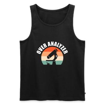 Over Analyzer Bakteriologe - Männer Premium Bio Tank Top - Schwarz - Vorne - Michal (187cm)