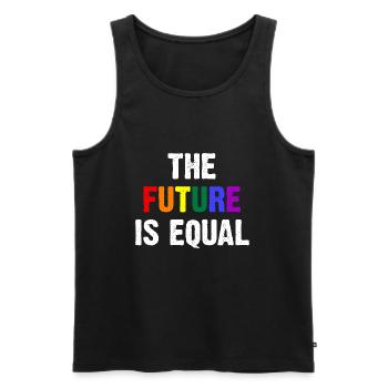 The Future Is Equal - Men's Premium Organic Tank Top - black - Front - AI Model Male 178 light (178cm)