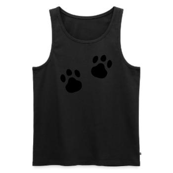 Paw print Meow Paw Gift Idea Cat - Débardeur bio Premium Homme - noir - Devant - AI Model Male 178 light (178cm)