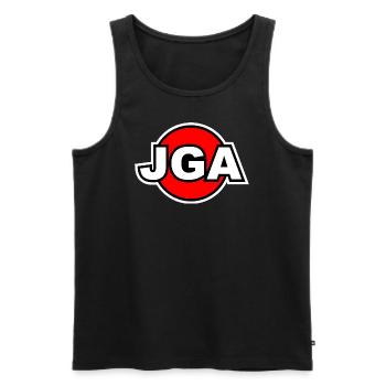 JGA - Männer Premium Bio Tank Top - Schwarz - Vorne - Michal (187cm)