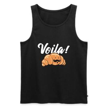 Croissant lover, bread maker - Men's Premium Organic Tank Top - black - Front - Michal (187cm)