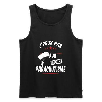 Parachutisme - Débardeur bio Premium Homme - noir - Devant - Michal (187cm)