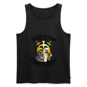 Daughter of Athena - Men's Premium Organic Tank Top - black - Front - AI Model Male 178 light (178cm)