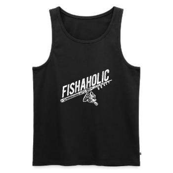Angler Spruch zum Angeln Angel - Männer Premium Bio Tank Top - Schwarz - Vorne - Michal (187cm)