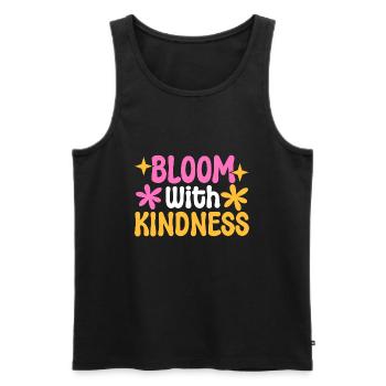 Bloom With Kindness Prediger - Männer Premium Bio Tank Top - Schwarz - Vorne - Michal (187cm)