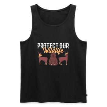 Tierliebhaber Wildtier-Rehabilitator - Männer Premium Bio Tank Top - Schwarz - Vorne - Michal (187cm)