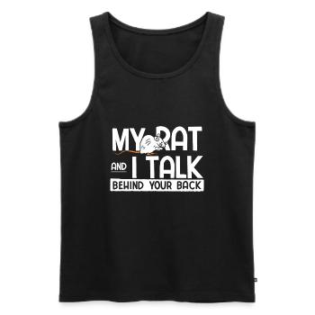 Nagetier Maus Ratte - Männer Premium Bio Tank Top - Schwarz - Vorne - Michal (187cm)