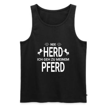 Nix Herd Horse - Men's Premium Organic Tank Top - black - Front - Michal (187cm)