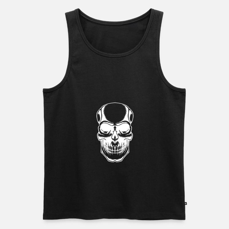Skull Motiv - Männer Premium Bio Tank Top - Schwarz