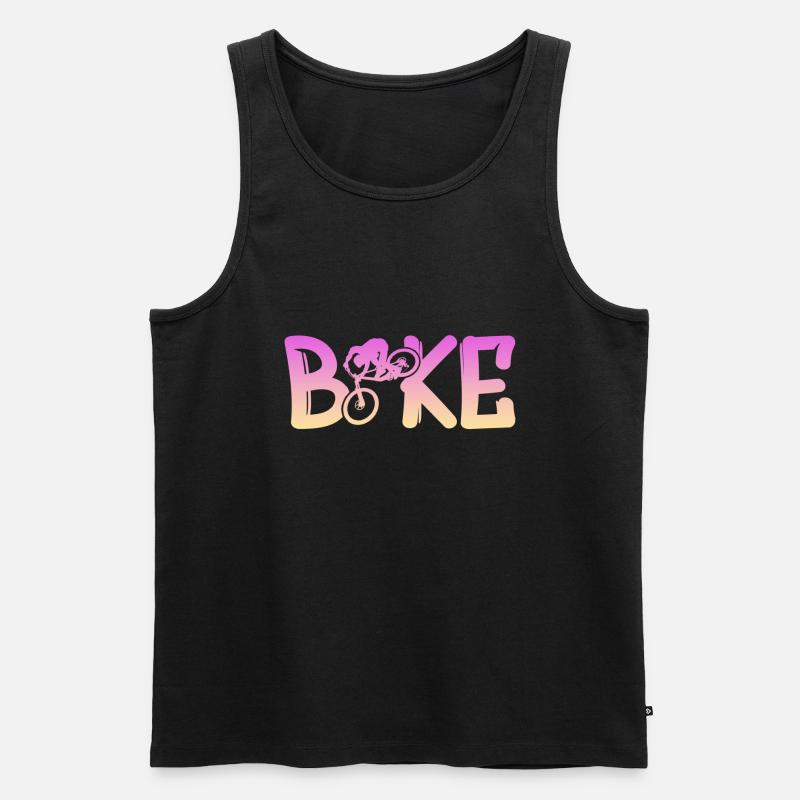 Biken - Männer Premium Bio Tank Top - Schwarz