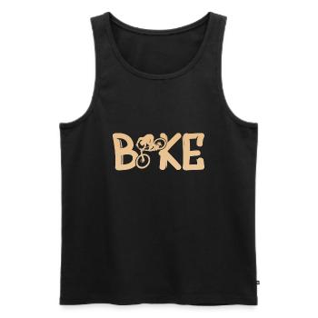 BIKE - Männer Premium Bio Tank Top - Schwarz - Vorne - Michal (187cm)