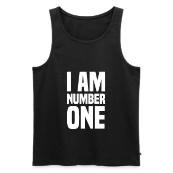 I Am Number One Ich Bin Die Nummer Eins Geschenk - Männer Premium Bio Tank Top - Schwarz - Vorne - AI Model Male 178 light (178cm)