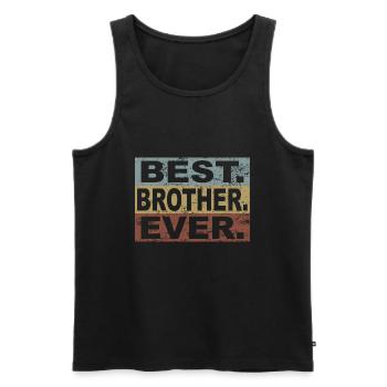 Bruder Geschenkidee Geschwister - Männer Premium Bio Tank Top - Schwarz - Vorne - Michal (187cm)