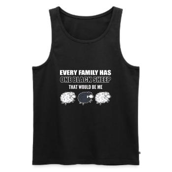 Familie schwarze Schafe Schäfer - Männer Premium Bio Tank Top - Schwarz - Vorne - AI Model Male 178 light (178cm)