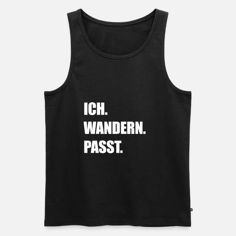 Wanderung - Männer Premium Bio Tank Top - Schwarz