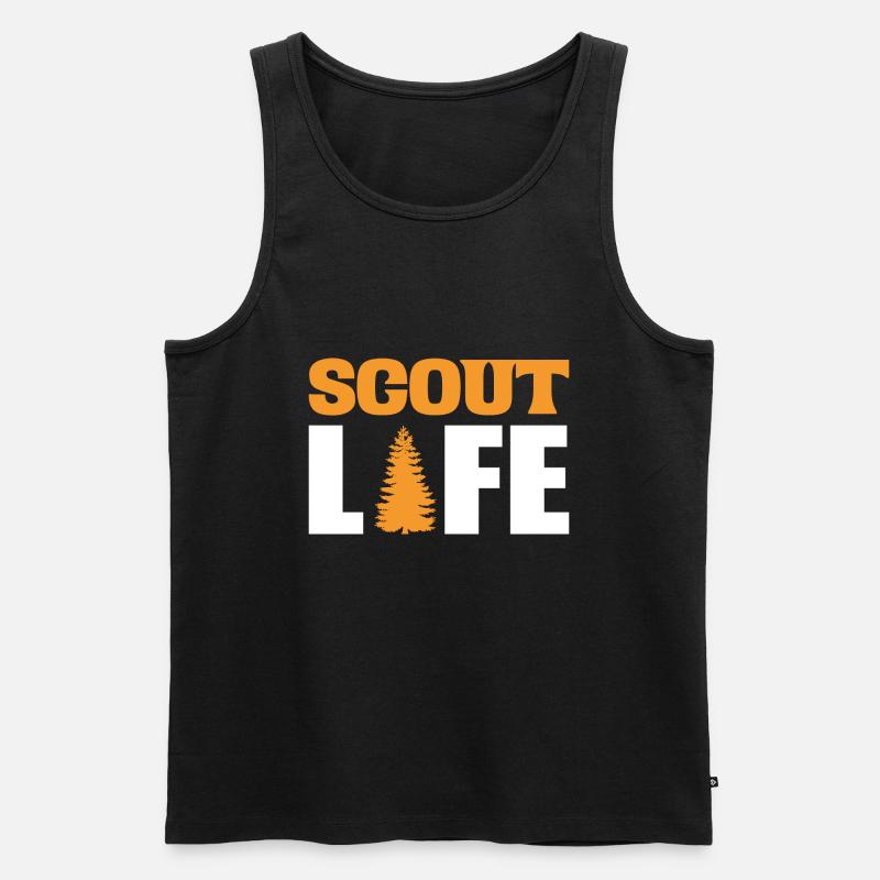Scout Life Pfadfinderleiter - Männer Premium Bio Tank Top - Schwarz
