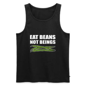 Vegetarisches Leben Vegetarier - Männer Premium Bio Tank Top - Schwarz - Vorne - Michal (187cm)