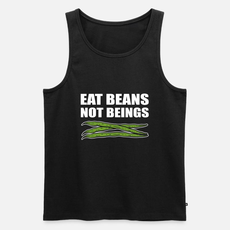 Vegetarisches Leben Vegetarier - Männer Premium Bio Tank Top - Schwarz