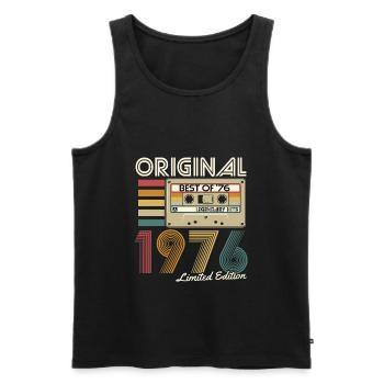 Jahrgang 1976 geboren Retro Kassette Geburtstag - Männer Premium Bio Tank Top - Schwarz - Vorne - Michal (187cm)