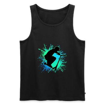 scooter stunt it - Männer Premium Bio Tank Top - Schwarz - Vorne - AI Model Male 178 light (178cm)